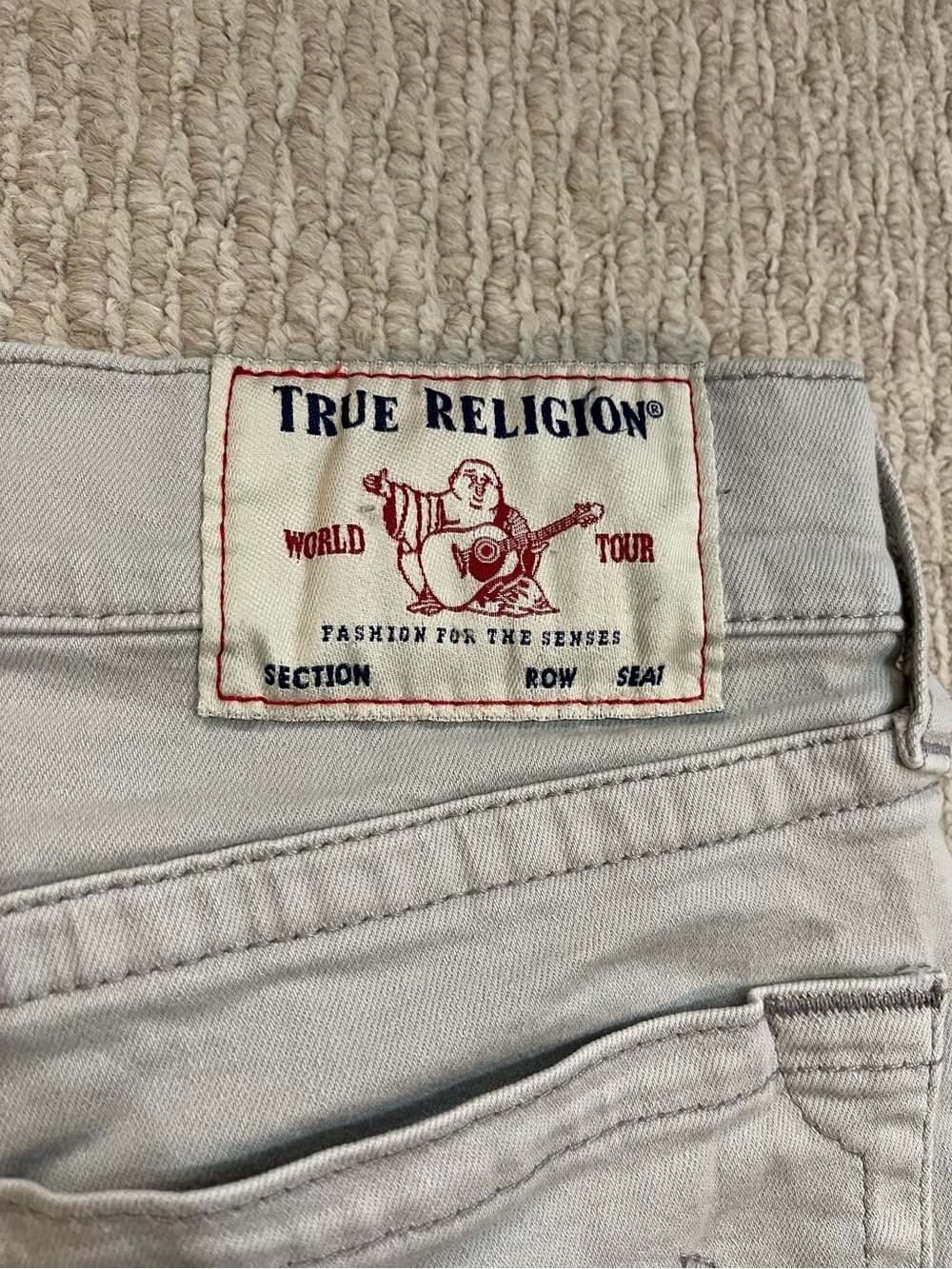 True Religion Ricky No Flap Relaxed Straight Cut Off Jean Shorts Men’s 34 waist